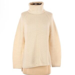Madewell Cozy Cream Wool Blend Turtleneck Sweater Size Small